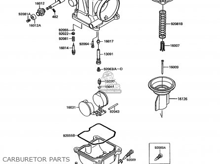 CARBURETOR PARTS - EX305B10 GPZ305 1994 EUROPE UK