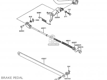 BRAKE PEDAL - EX305B10 GPZ305 1994 EUROPE UK