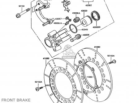 FRONT BRAKE - EX305B10 GPZ305 1994 EUROPE UK
