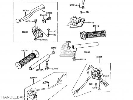 HANDLEBAR - EX305B10 GPZ305 1994 EUROPE UK
