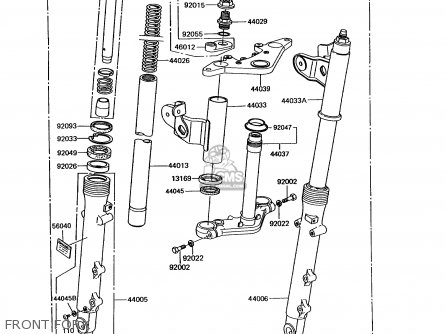 FRONT FORK - EX305B10 GPZ305 1994 EUROPE UK