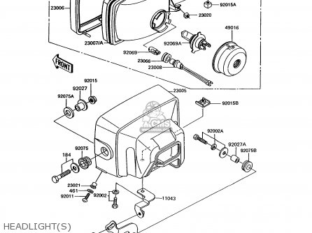 HEADLIGHT(S) - EX305B10 GPZ305 1994 EUROPE UK