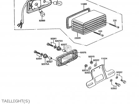 TAILLIGHT(S) - EX305B10 GPZ305 1994 EUROPE UK