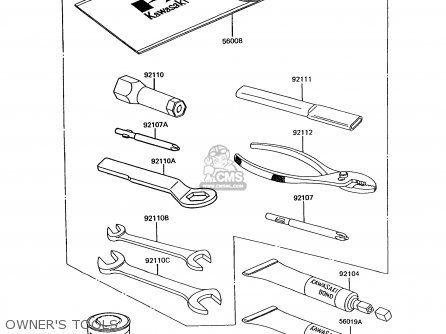 OWNER'S TOOLS - EX305B10 GPZ305 1994 EUROPE UK
