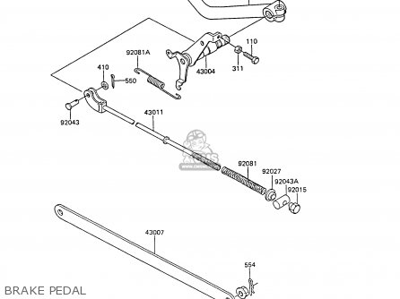 BRAKE PEDAL - EX305B2 GPZ305 1984 EUROPE UK GR IT FG / BELT DRIVE