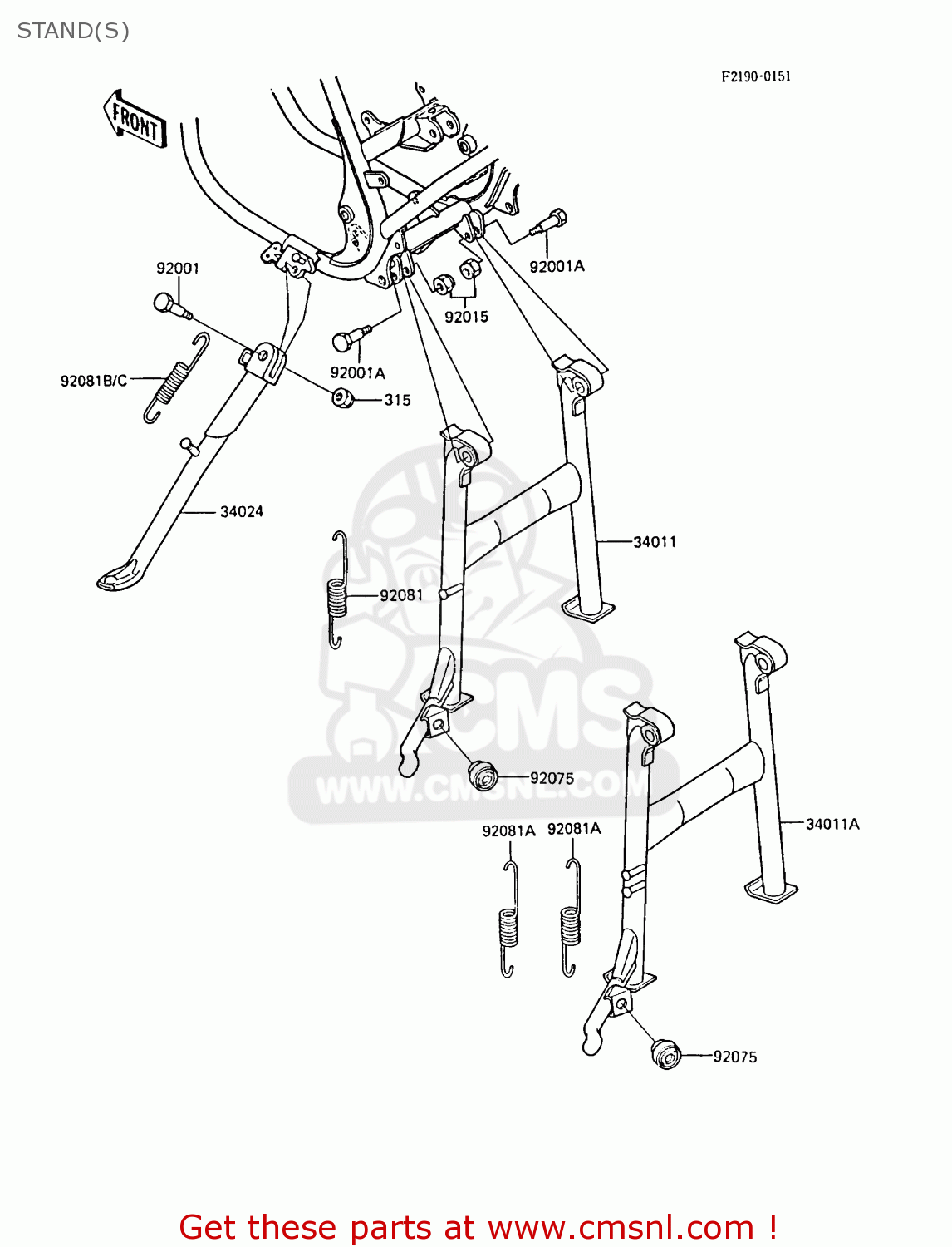 STAND(S) EX305B3 GPZ305 1985 UNITED KINGDOM FG / BELT DRIVE