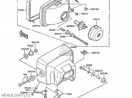 HEADLIGHT(S) - EX305B3 GPZ305 1985 UNITED KINGDOM FG / BELT DRIVE
