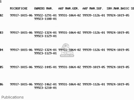 Publications - EX305B3 GPZ305 1985 UNITED KINGDOM FG / BELT DRIVE