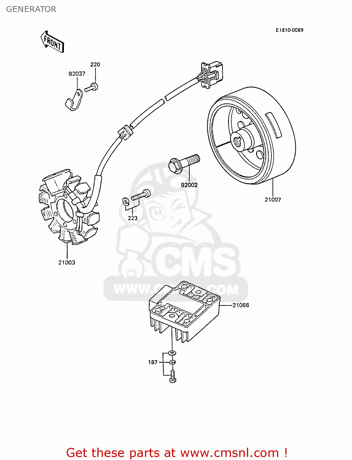 GENERATOR EX305B4 GPZ305 1986 UNITED KINGDOM / BELT DRIVE