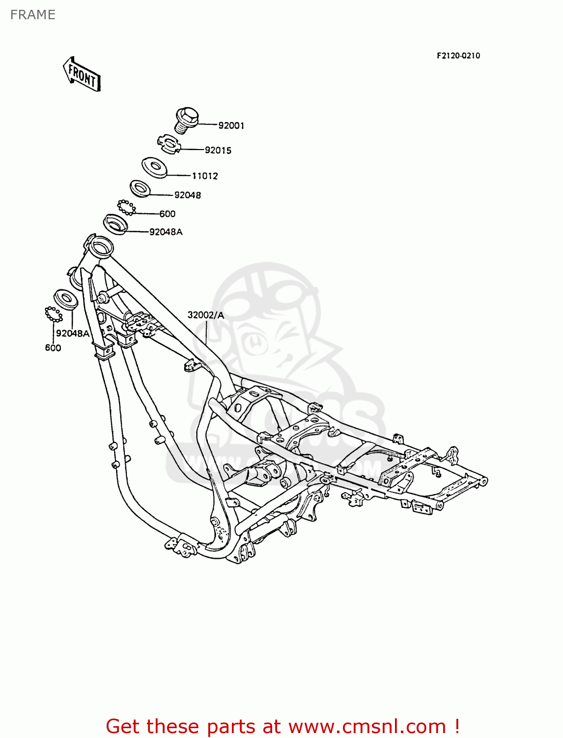 FRAME EX305B4 GPZ305 1986 UNITED KINGDOM / BELT DRIVE