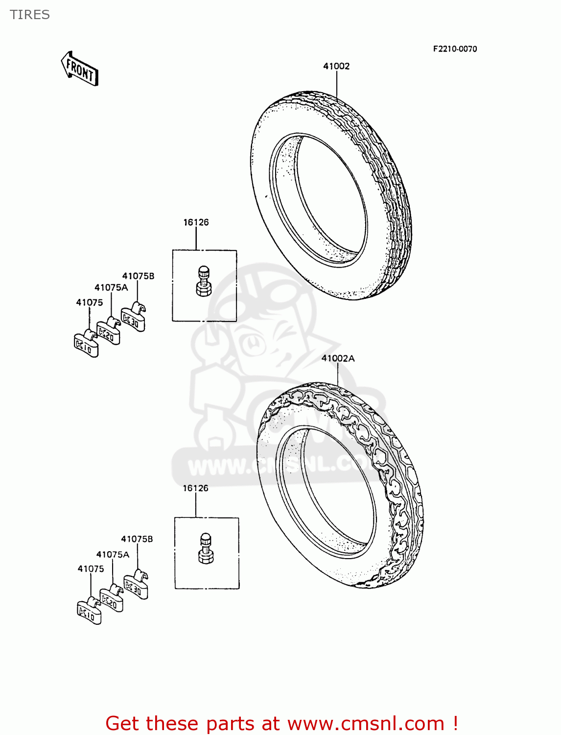TIRES EX305B4 GPZ305 1986 UNITED KINGDOM / BELT DRIVE