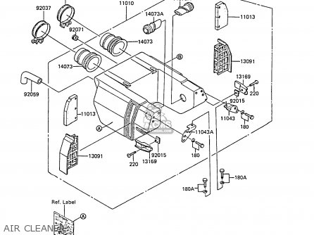 AIR CLEANER - EX305B4 GPZ305 1986 UNITED KINGDOM / BELT DRIVE