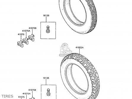 TIRES - EX305B4 GPZ305 1986 UNITED KINGDOM / BELT DRIVE