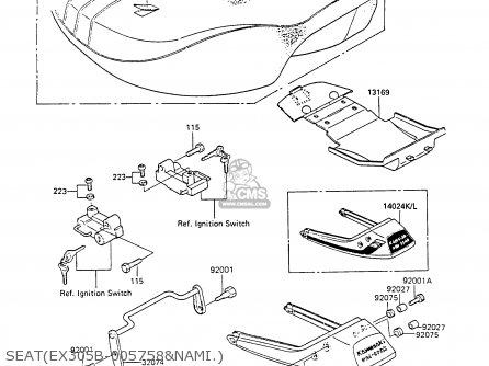 SEAT(EX305B-005758&NAMI.) - EX305B4 GPZ305 1986 UNITED KINGDOM / BELT DRIVE