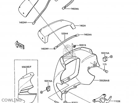 COWLING - EX305B4 GPZ305 1986 UNITED KINGDOM / BELT DRIVE