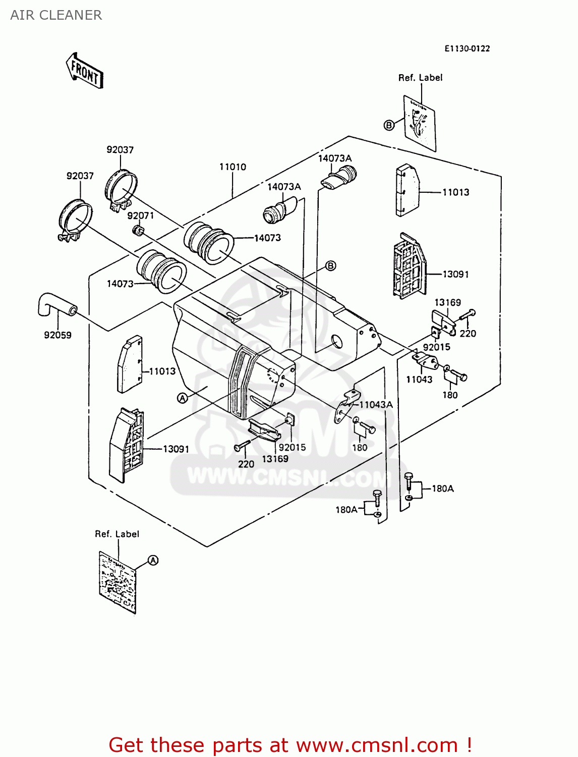 AIR CLEANER EX305B5 GPZ305 1987 UNITED KINGDOM / BELT DRIVE