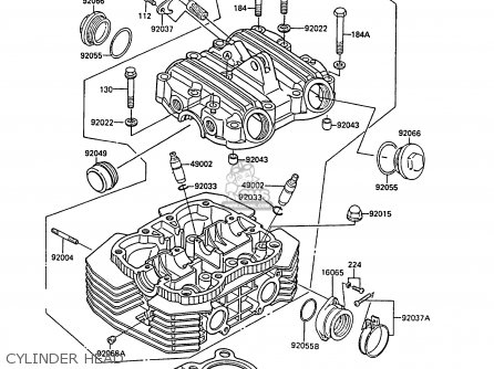CYLINDER HEAD - EX305B5 GPZ305 1987 UNITED KINGDOM / BELT DRIVE