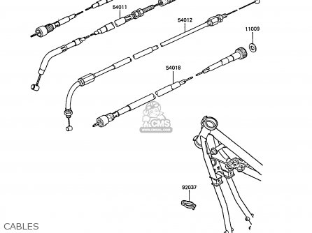 CABLES - EX305B5 GPZ305 1987 UNITED KINGDOM / BELT DRIVE