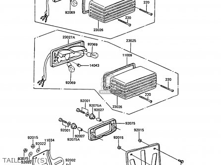 TAILLIGHT(S) - EX305B5 GPZ305 1987 UNITED KINGDOM / BELT DRIVE