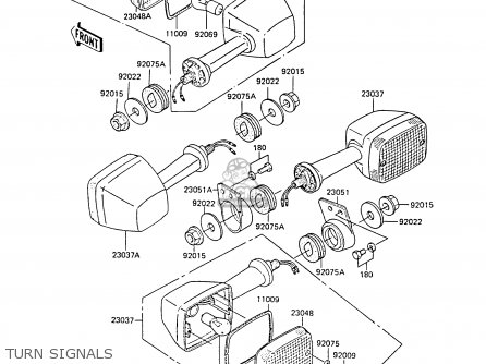 TURN SIGNALS - EX305B5 GPZ305 1987 UNITED KINGDOM / BELT DRIVE