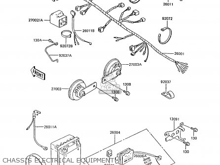 CHASSIS ELECTRICAL EQUIPMENT - EX305B5 GPZ305 1987 UNITED KINGDOM / BELT DRIVE