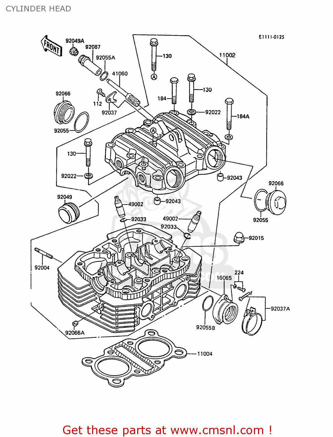 CYLINDER HEAD EX305B6 GPZ305 1988 EUROPE FG / BELT DRIVE