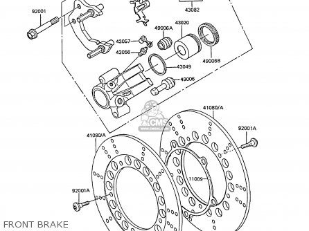 FRONT BRAKE - EX305B6 GPZ305 1988 EUROPE FG / BELT DRIVE