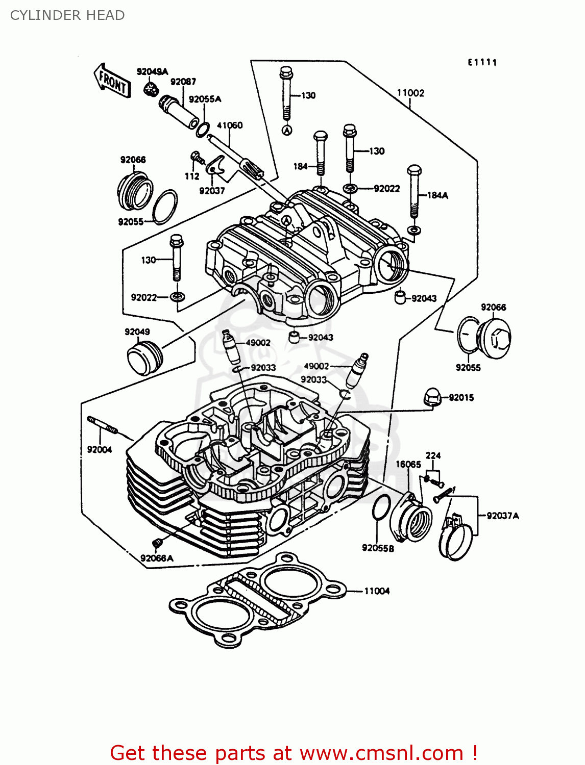 CYLINDER HEAD EX305B7 GPZ305 1989 FG / BELT DRIVE