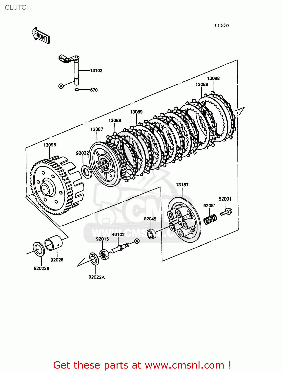 CLUTCH EX305B7 GPZ305 1989 FG / BELT DRIVE