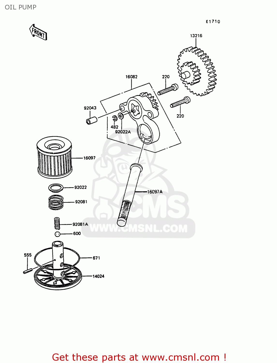 OIL PUMP EX305B7 GPZ305 1989 FG / BELT DRIVE