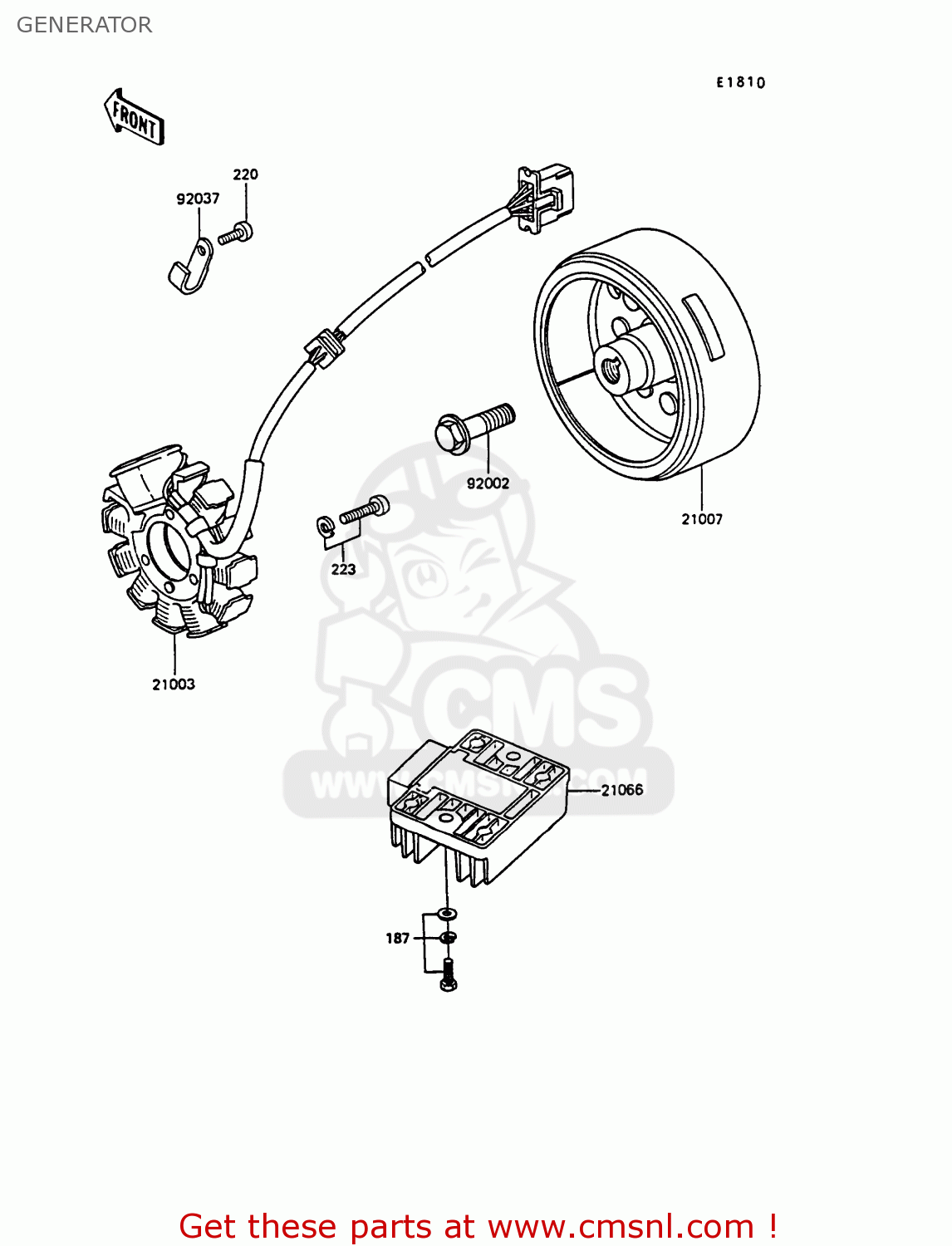 GENERATOR EX305B7 GPZ305 1989 FG / BELT DRIVE