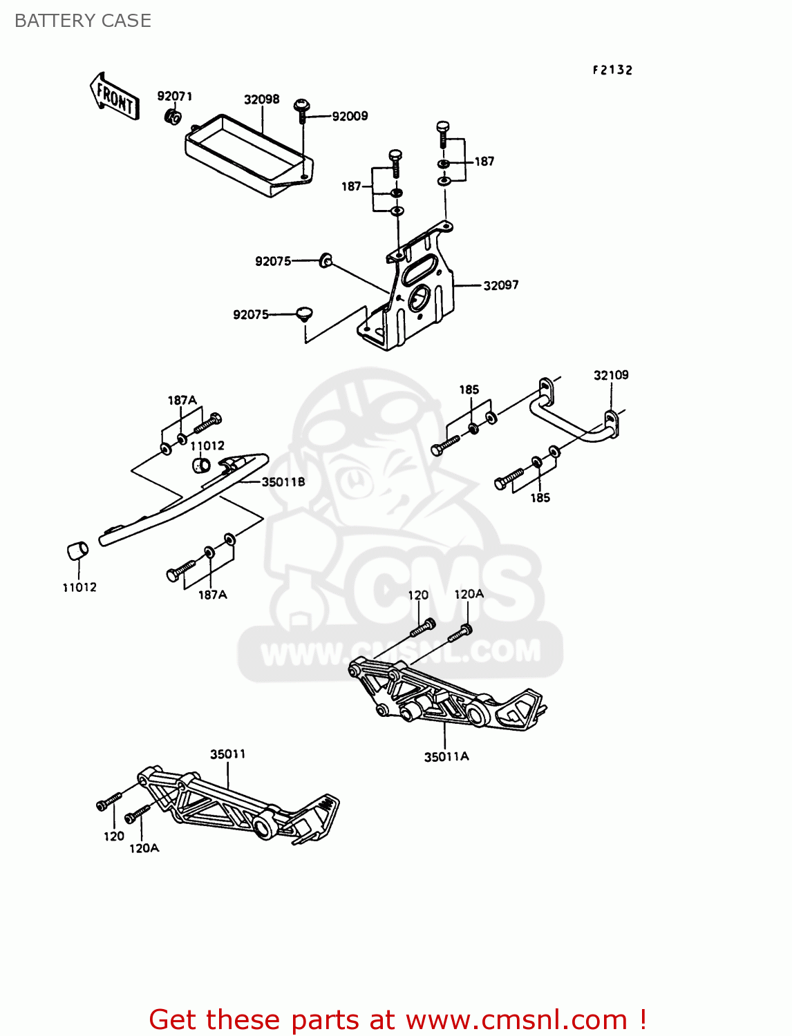BATTERY CASE EX305B7 GPZ305 1989 FG / BELT DRIVE