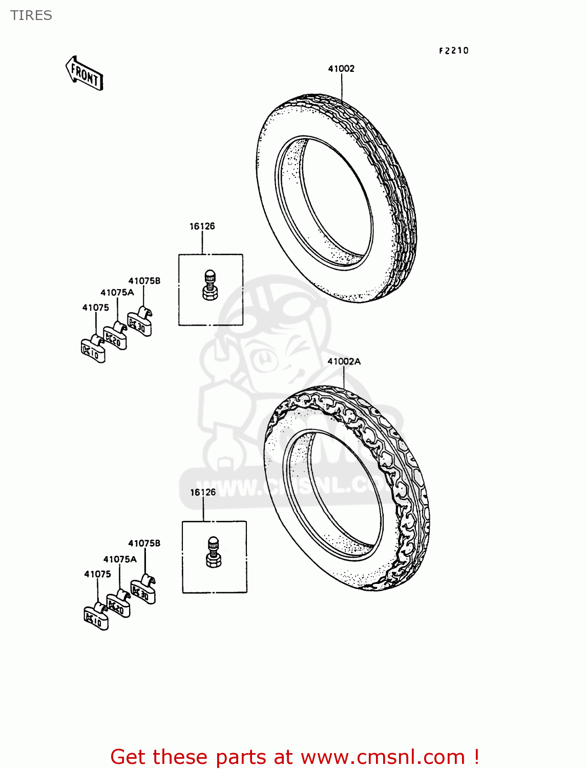 TIRES EX305B7 GPZ305 1989 FG / BELT DRIVE