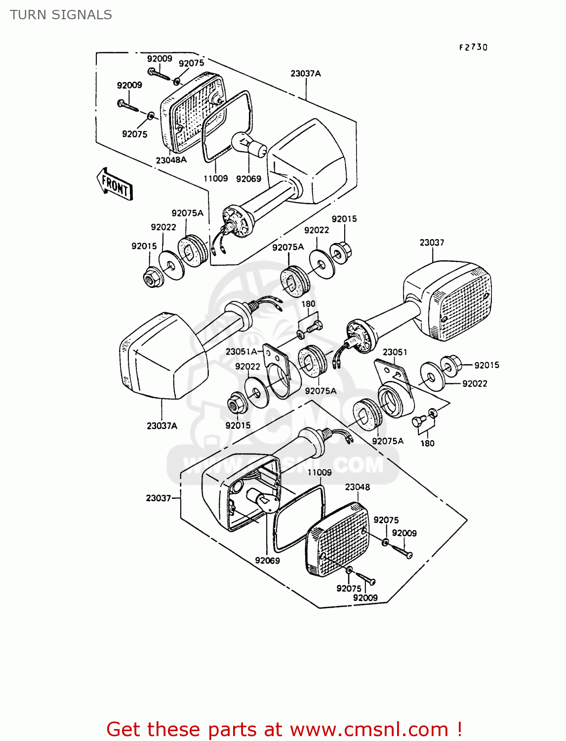 TURN SIGNALS EX305B7 GPZ305 1989 FG / BELT DRIVE