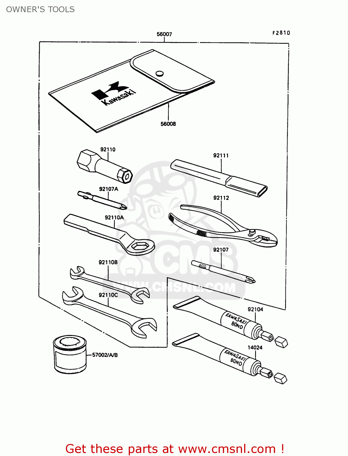 OWNER'S TOOLS EX305B7 GPZ305 1989 FG / BELT DRIVE