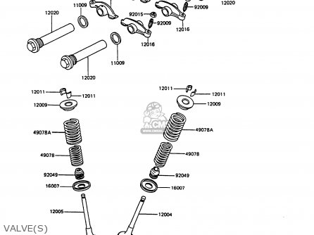 VALVE(S) - EX305B7 GPZ305 1989 FG / BELT DRIVE