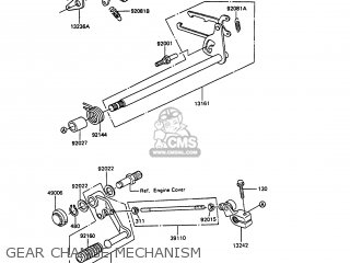 GEAR CHANGE MECHANISM - EX305B7 GPZ305 1989 FG / BELT DRIVE