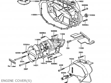 ENGINE COVER(S) - EX305B7 GPZ305 1989 FG / BELT DRIVE