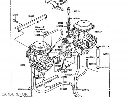CARBURETOR - EX305B7 GPZ305 1989 FG / BELT DRIVE