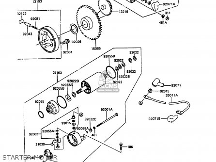 STARTER MOTOR - EX305B7 GPZ305 1989 FG / BELT DRIVE