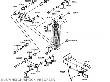 SUSPENSION/SHOCK ABSORBER - EX305B7 GPZ305 1989 FG / BELT DRIVE