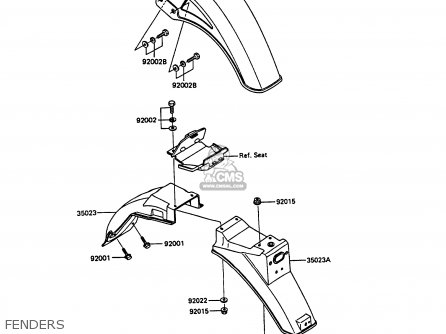 FENDERS - EX305B7 GPZ305 1989 FG / BELT DRIVE