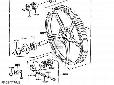 FRONT HUB - EX305B7 GPZ305 1989 FG / BELT DRIVE