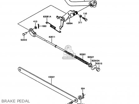 BRAKE PEDAL - EX305B7 GPZ305 1989 FG / BELT DRIVE
