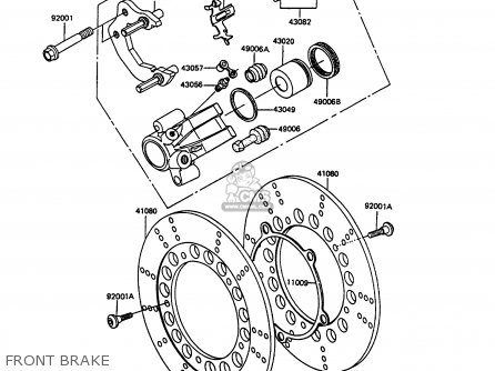 FRONT BRAKE - EX305B7 GPZ305 1989 FG / BELT DRIVE