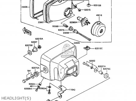 HEADLIGHT(S) - EX305B7 GPZ305 1989 FG / BELT DRIVE