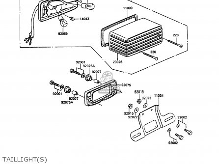 TAILLIGHT(S) - EX305B7 GPZ305 1989 FG / BELT DRIVE