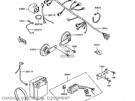 CHASSIS ELECTRICAL EQUIPMENT - EX305B7 GPZ305 1989 FG / BELT DRIVE