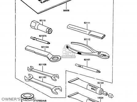 OWNER'S TOOLS - EX305B7 GPZ305 1989 FG / BELT DRIVE