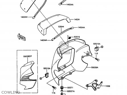 COWLING - EX305B7 GPZ305 1989 FG / BELT DRIVE